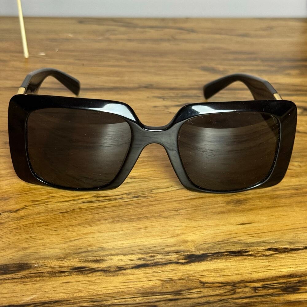 Versace Black Gold Medusa Rectangle Sunglasses Ve4405 Authentic Coa